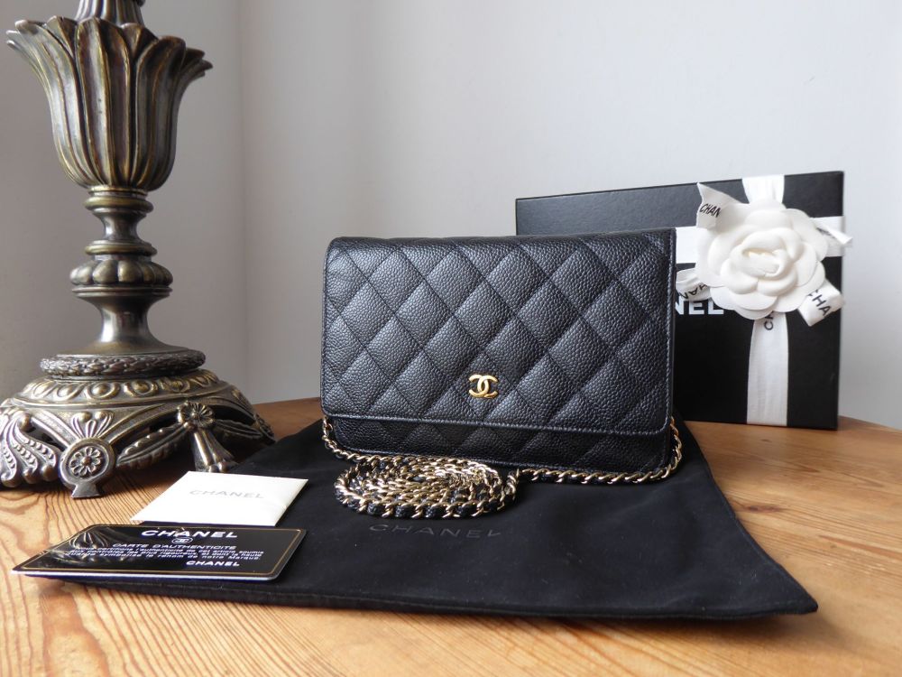 Wallet on chain boy leather crossbody bag Chanel Black in Leather