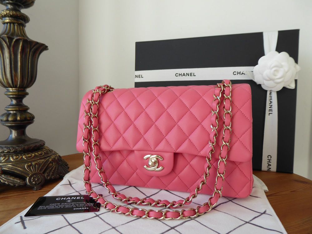 Chanel Timeless Classic 2.55 Medium Flap in Pink Lambskin with ...