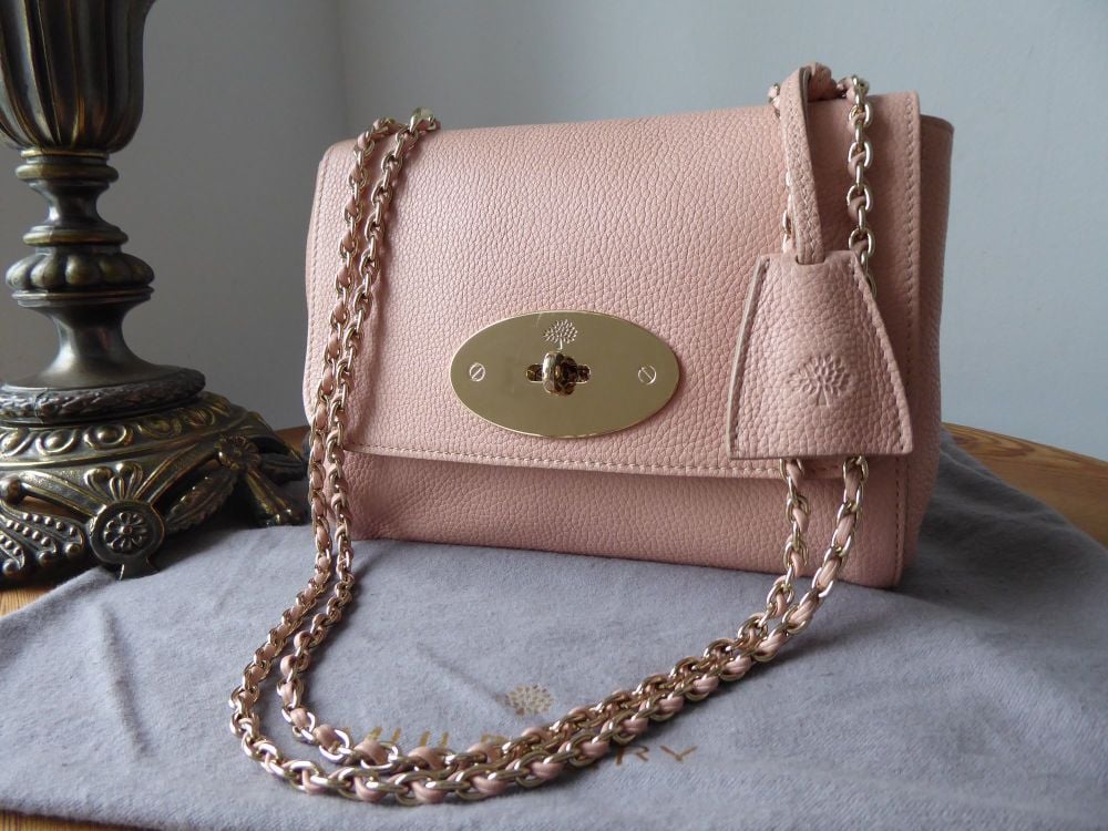 Mulberry Lily in Rose Petal Small Classic Grain with Shiny Gold Hardware - SOLD