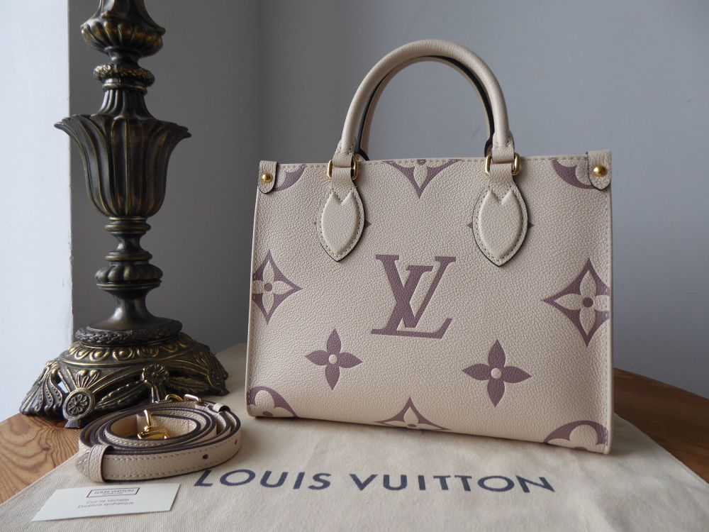 Louis Vuitton OntheGo PM in Bicolour Cream Bois De Rose