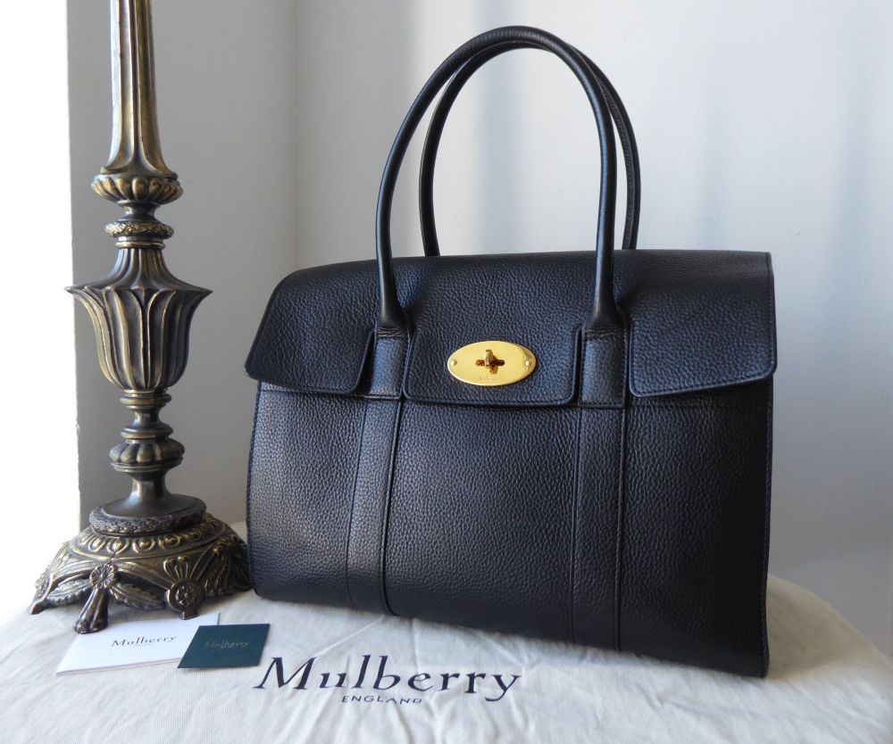 Mulberry Coca Bayswater in Black Grain Vegetable Tanned Leather - SOLD