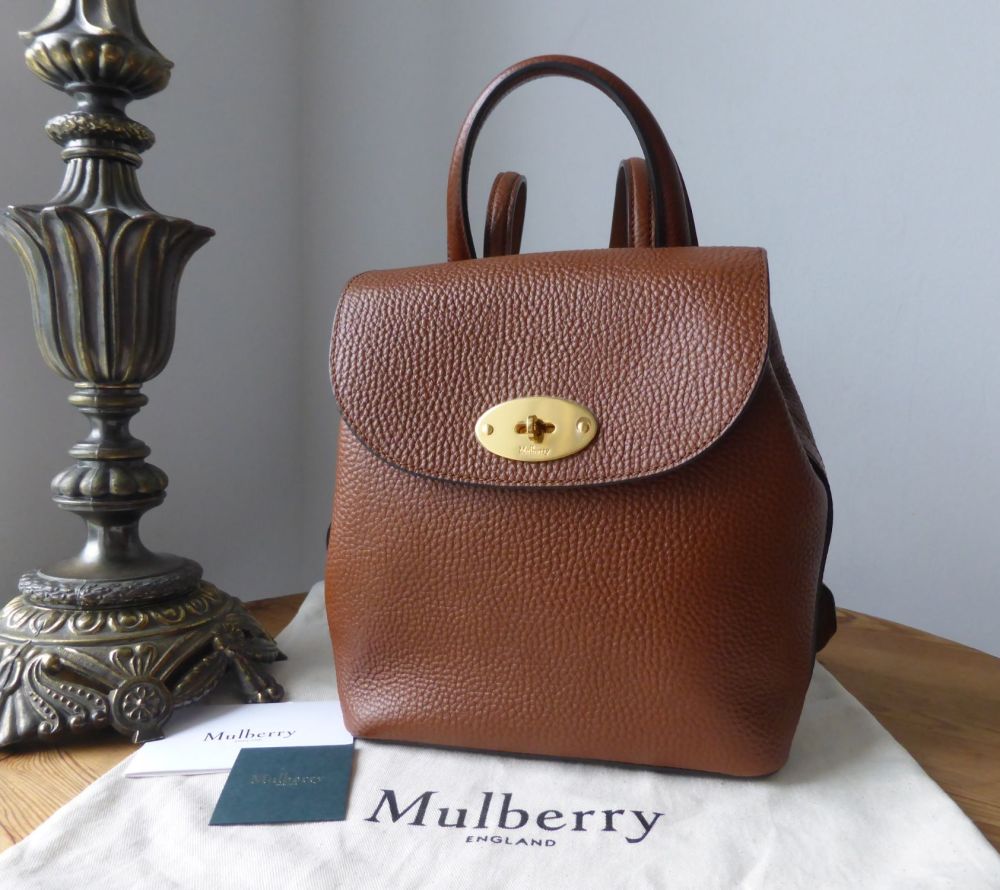 Mulberry Mini Bayswater Backpack in Oak Grain Vegetable Tanned Leather - SOLD