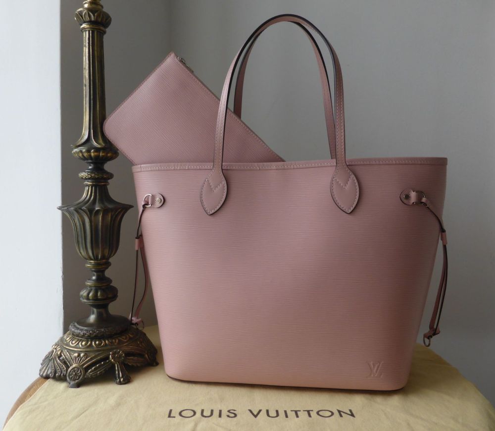 Louis Vuitton, Bags, Hot Pink Black Epi Neverfull Mm With Pouch