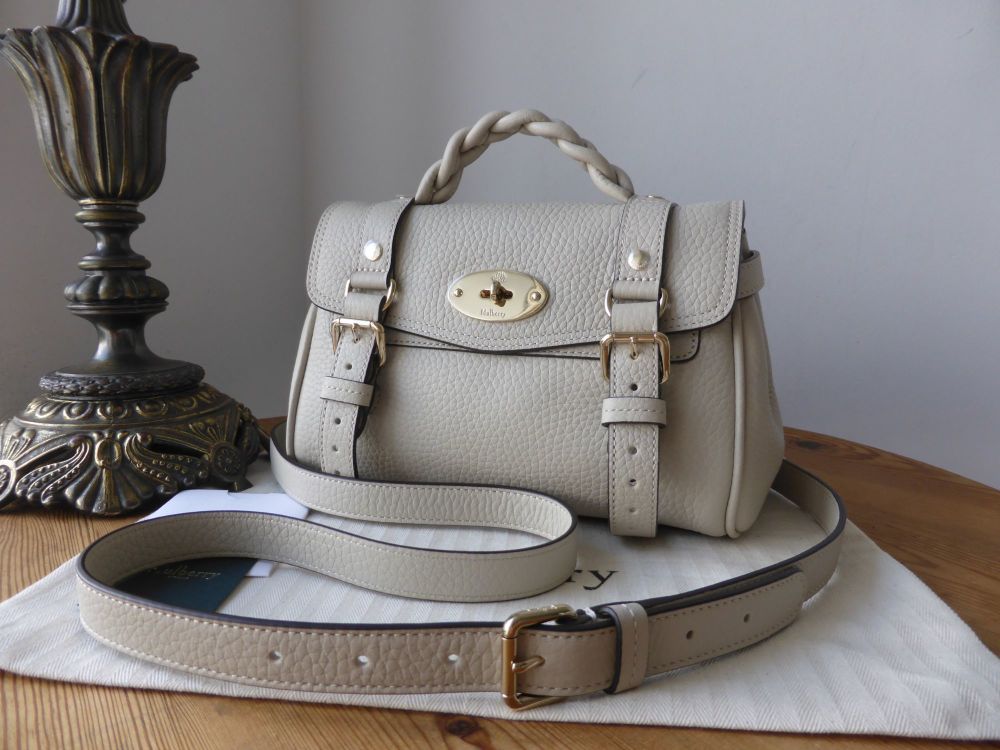 Mulberry Sustainable Icon Mini Alexa in Chalk Heavy Grain Leather - SOLD