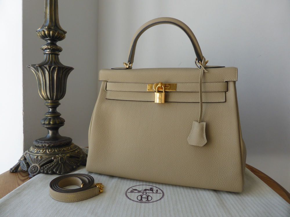 Hermés Kelly Retourne 32cm in Trench Togo with Gold Hardware - SOLD