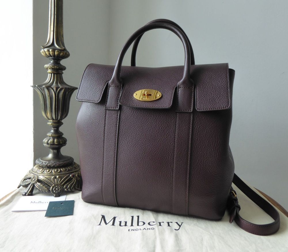 Mulberry Bayswater Backpack in Oxblood Small Classic Grain Leather 