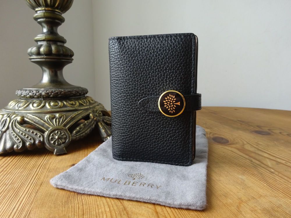 Mulberry Tree Tab Card Case Wallet in Black Small Classic Grain - SOLD