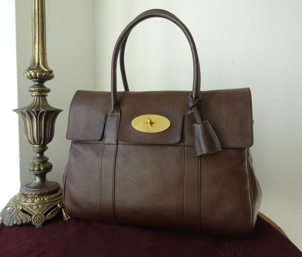 Mulberry Classic Heritage Bayswater in Chocolate Natural Leather - SOLD