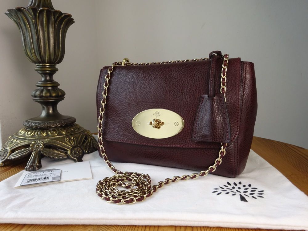 Mulberry Lily in Oxblood Coloured Vegetable Tanned Leather with Shiny Gold 
