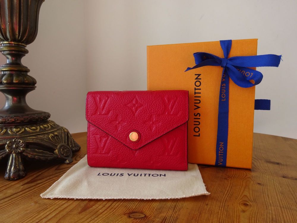 Louis Vuitton Victorine Compact Wallet in Cerise Red Empreinte