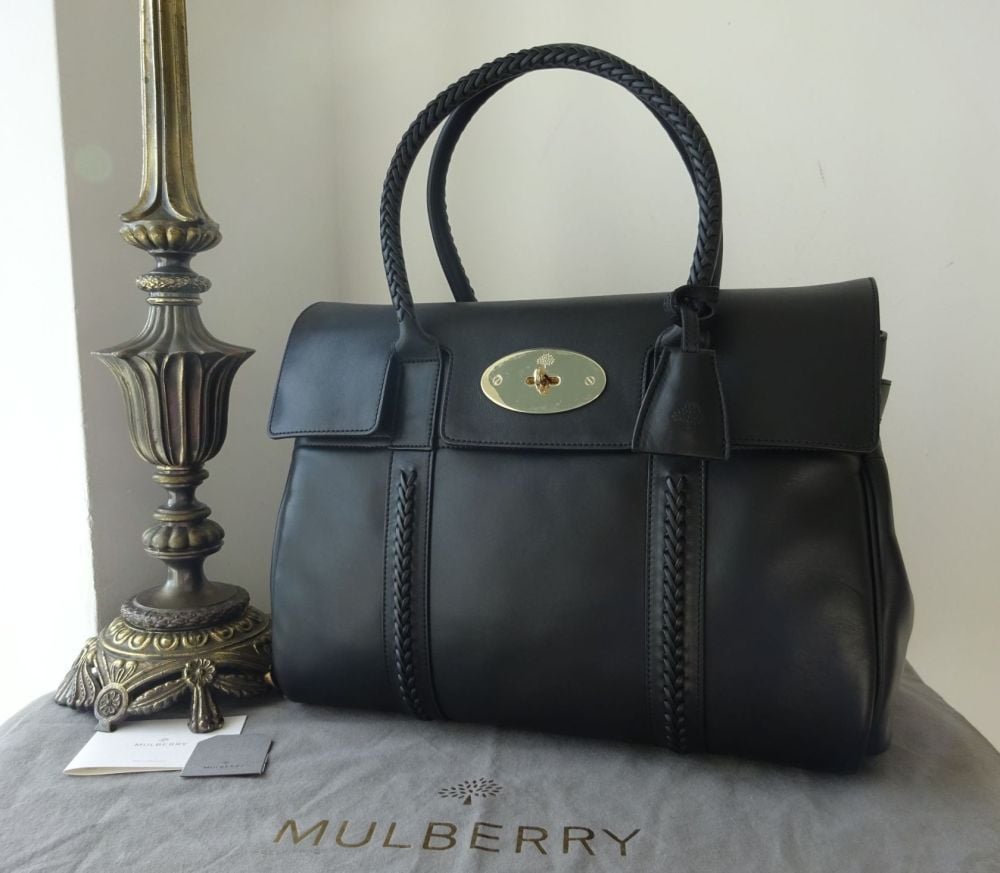 Mulberry Pembridge Braided Bayswater in Black Soft Tan Leather - SOLD