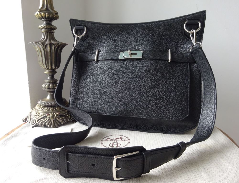 Hermés Jypsière 37 in Black Taurillon Clemence Leather with Palladium Hardware - SOLD