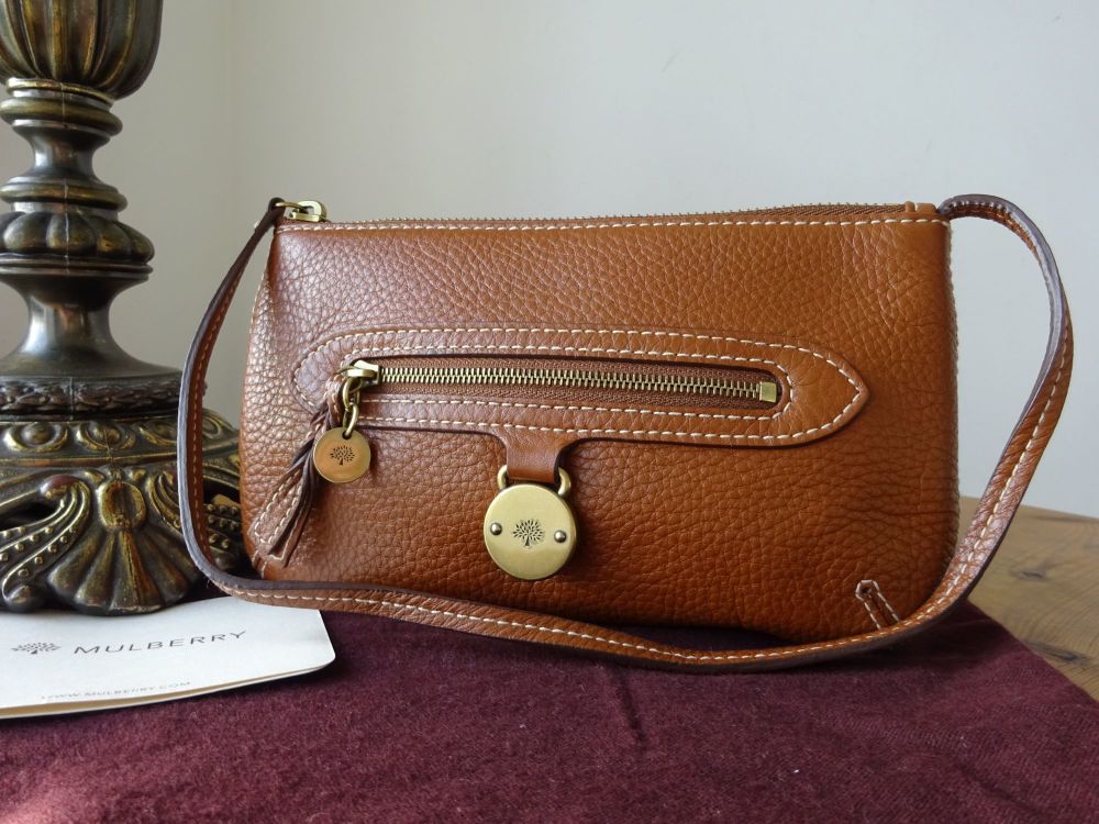 Mulberry Somerset Mini Pochette in Oak Pebbled Leather - SOLD