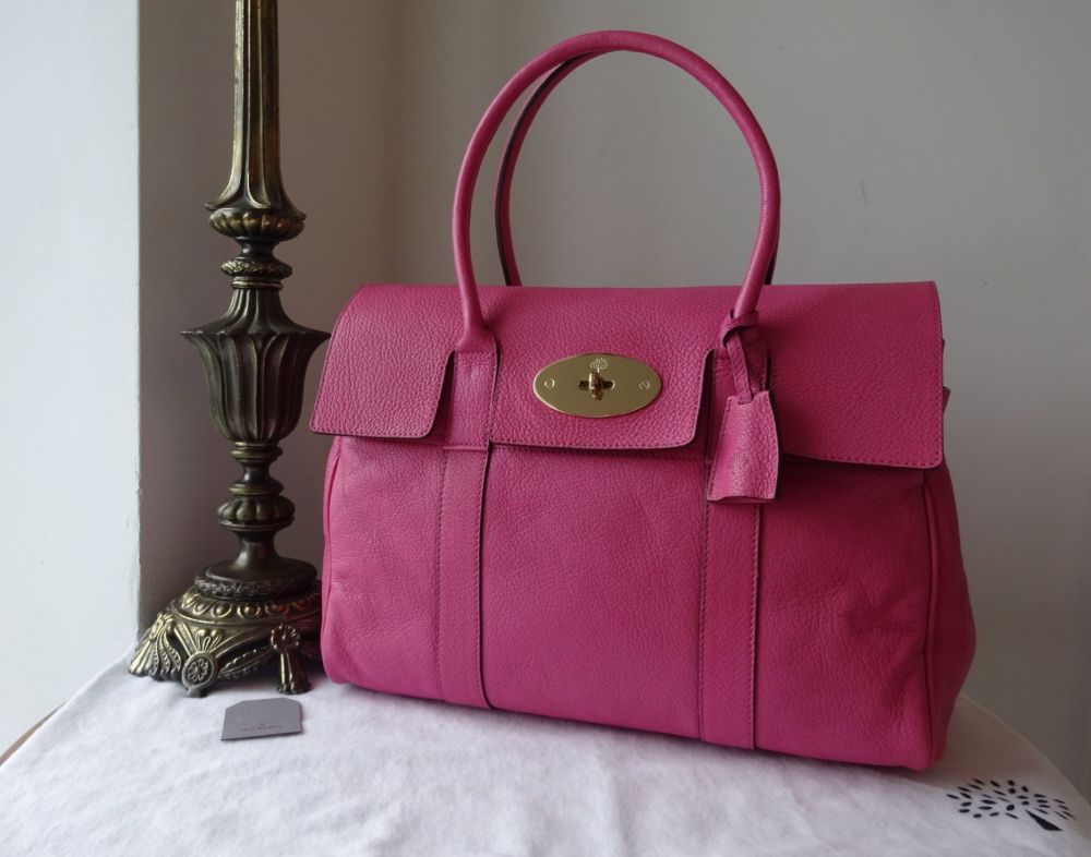 Mulberry Classic Heritage Bayswater in Raspberry Glossy Goat Leather - SOLD