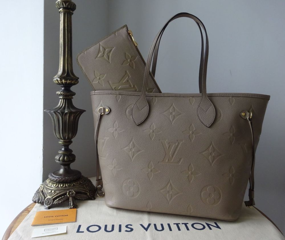 Louis Vuitton Empreinte Monogram Giant Neverfull MM Turtledove
