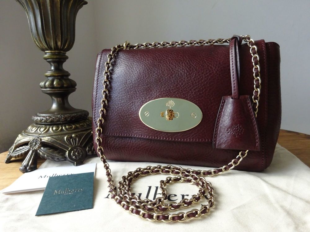 Mulberry Lily in Oxblood Coloured Vegetable Tanned Leather with Shiny Gold 
