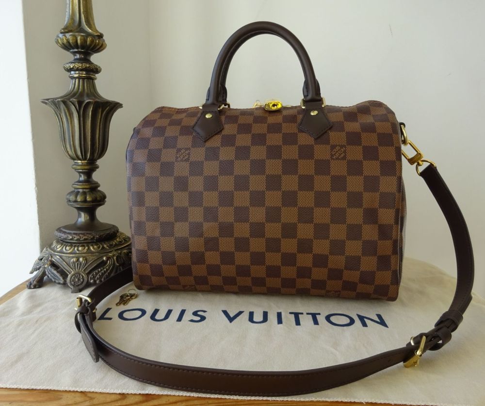 Louis Vuitton Speedy B Bandoulière 30 in Damier Ebene