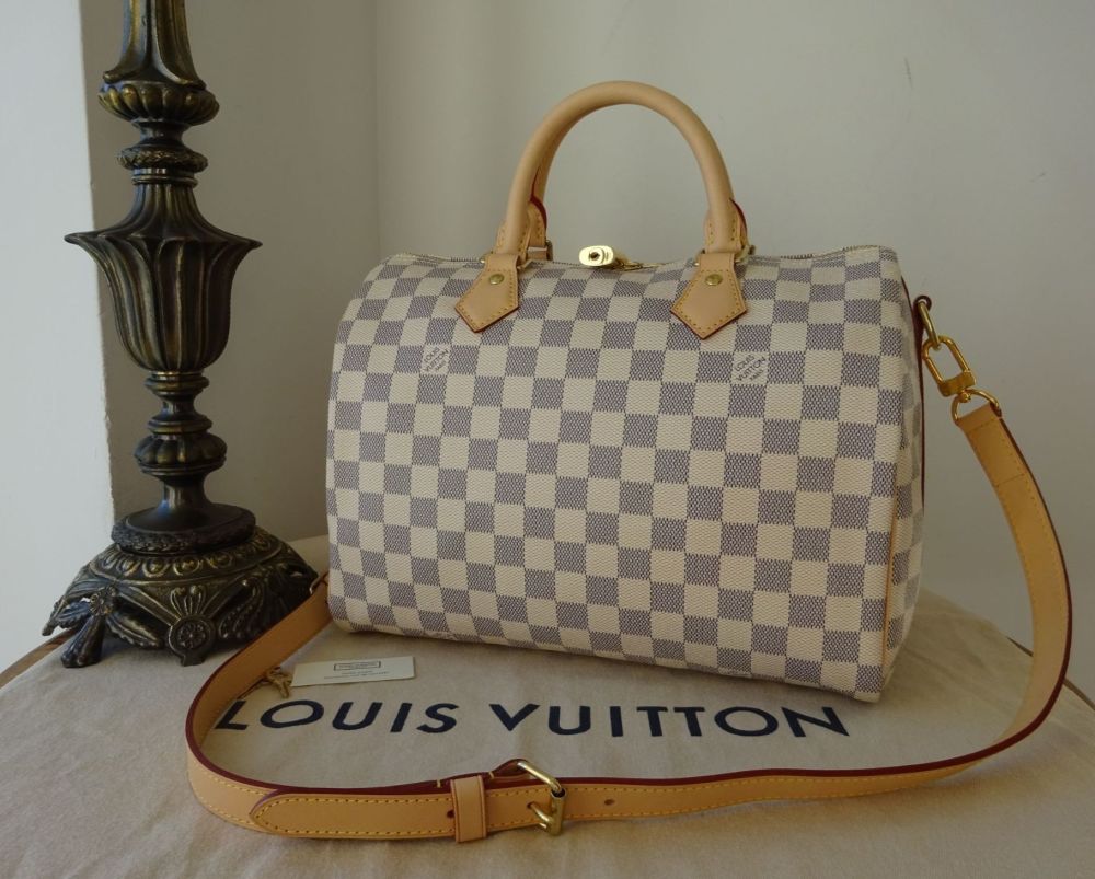 Louis Vuitton Damier Azur Speedy Bandouliere 30 Satchel (SHF-22266