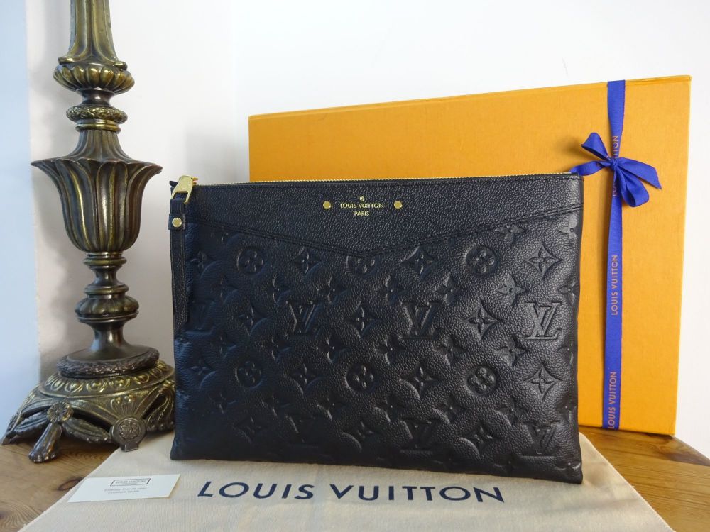 Louis Vuitton Daily Pouch Monogram Empreinte Black Noir in Grained Cowhide  Leather with Gold-tone - GB