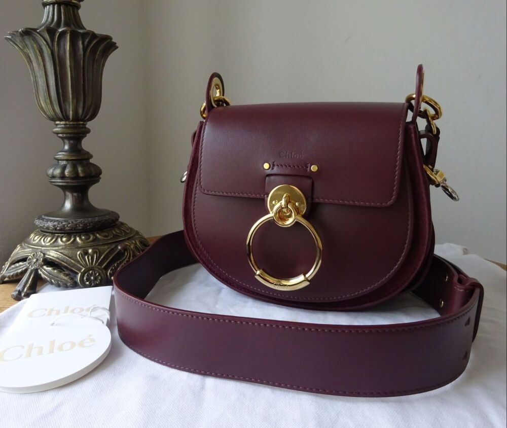 Chloé Tess Small Saddle Bag in Burnt Brown Calfskin & Suede - SOLD