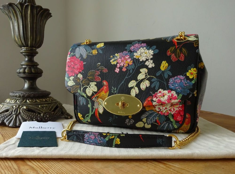 Mulberry V&A Limited Edition Small Darley Shoulder Bag in Black Goat Printed Leather - SOLD