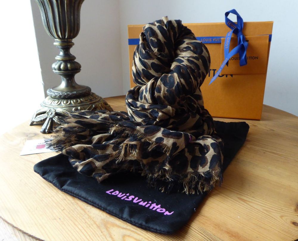 LV Stephen Sprouse Leopard Cashmere Scarf 
