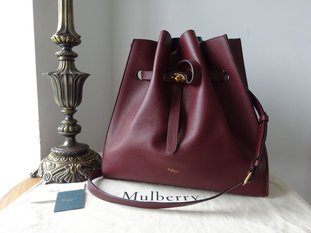Mulberry Tyndale in Burgundy Small Classic Grain Leather