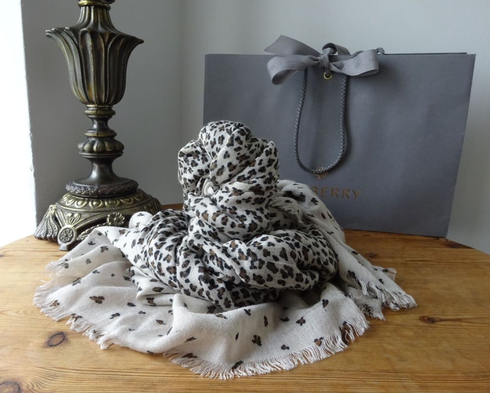 Mulberry XL Wrap in Chalk Mini Leopard Degrade Printed Wrap - SOLD