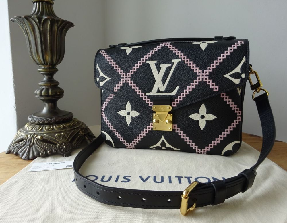 Louis Vuitton Embroidered Pochette Métis in Monogram Empreinte Noir - SOLD