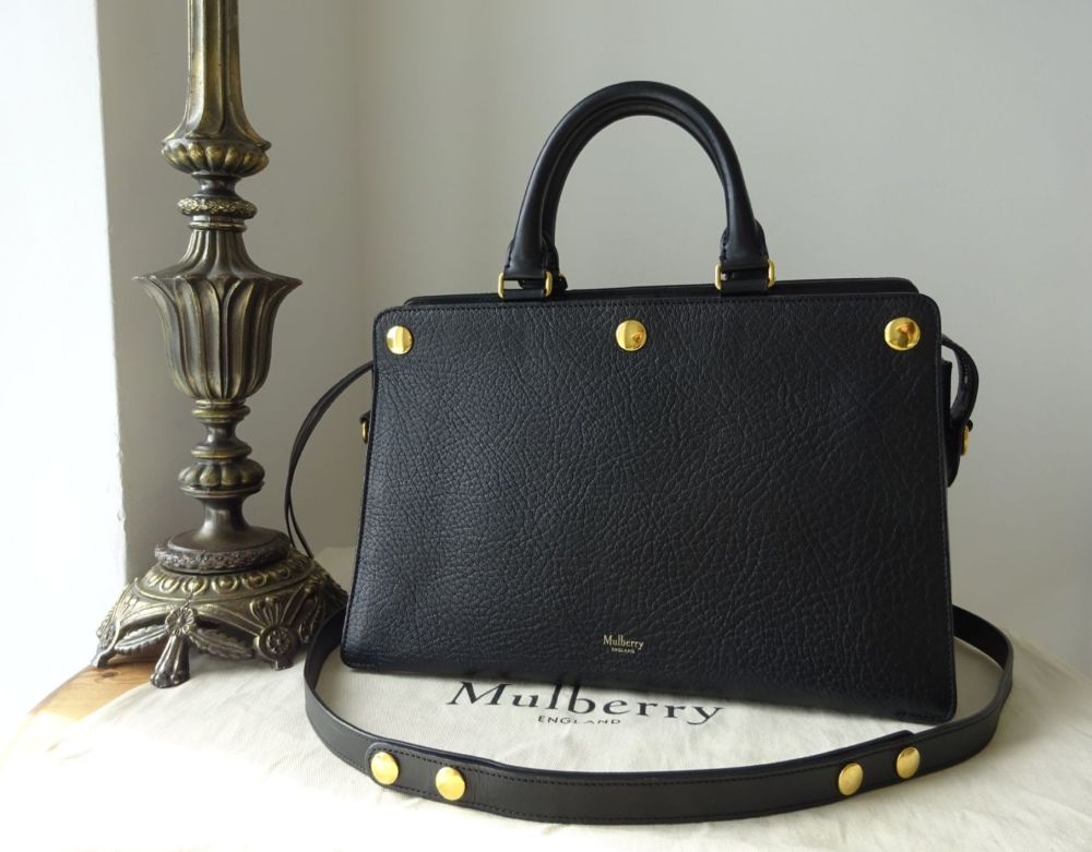 Mulberry Chester in Black Textured Goat Leather