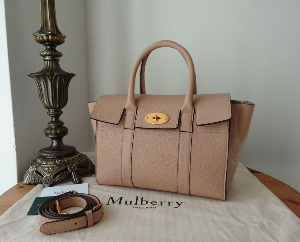 Mulberry Small Bayswater in Rosewater Classic Grain Leather