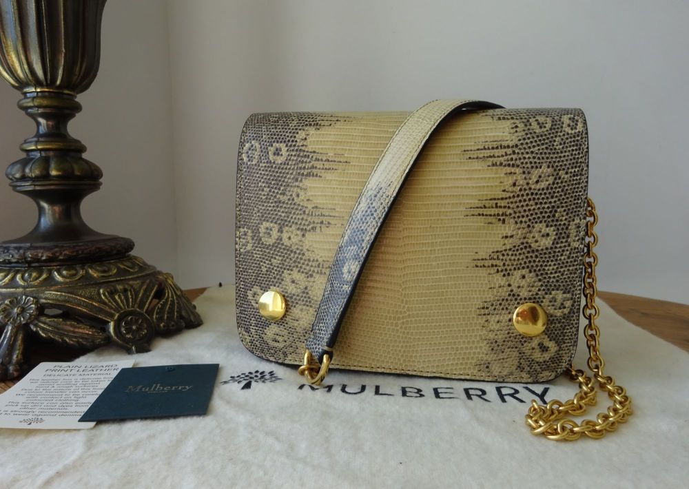 Mulberry Small Clifton in Parchment Lizard Verano means Summer