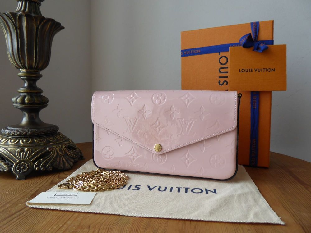 Louis Vuitton Pochette Félicie in Rose Ballerine Monogram Vernis
