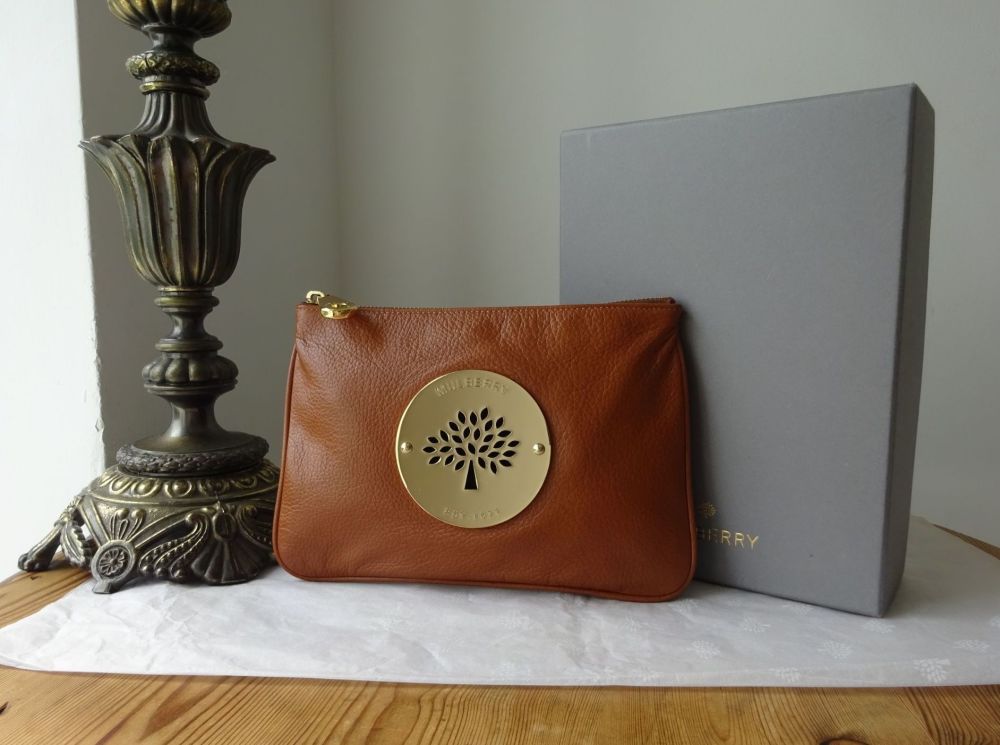 Mulberry Daria Medium Zip Pouch in Oak Soft Spongy Leather - SOLD