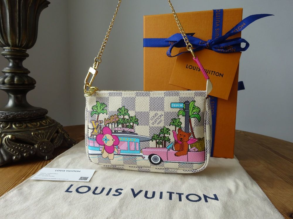 Louis Vuitton Christmas Ltd Ed 2021 Vivienne Hollywood Mini Pochette Accessoires in Damier Azur - SOLD