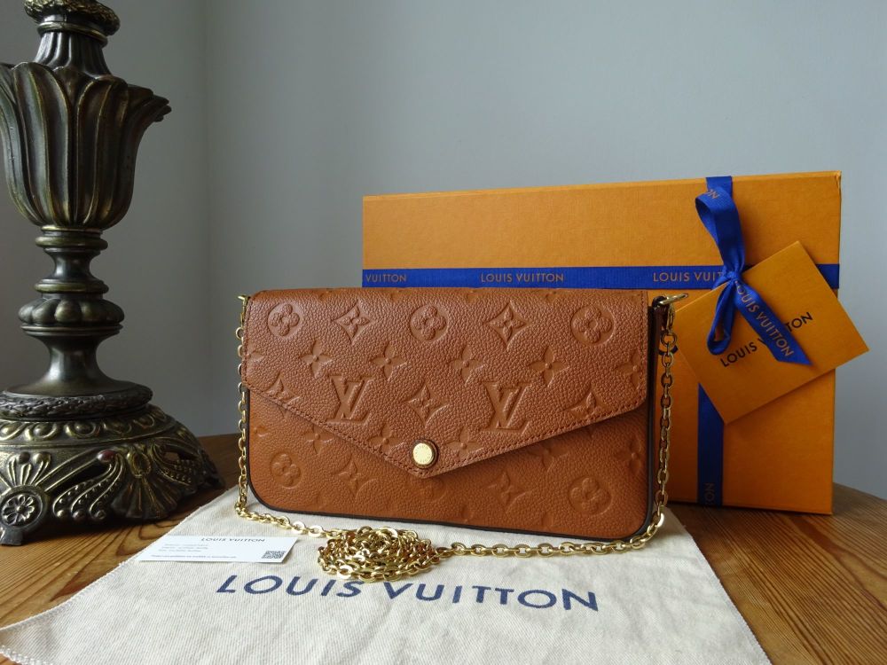 LOUIS VUITTON Felicie Monogram Empreinte Chain Pochette Crossbody Bag
