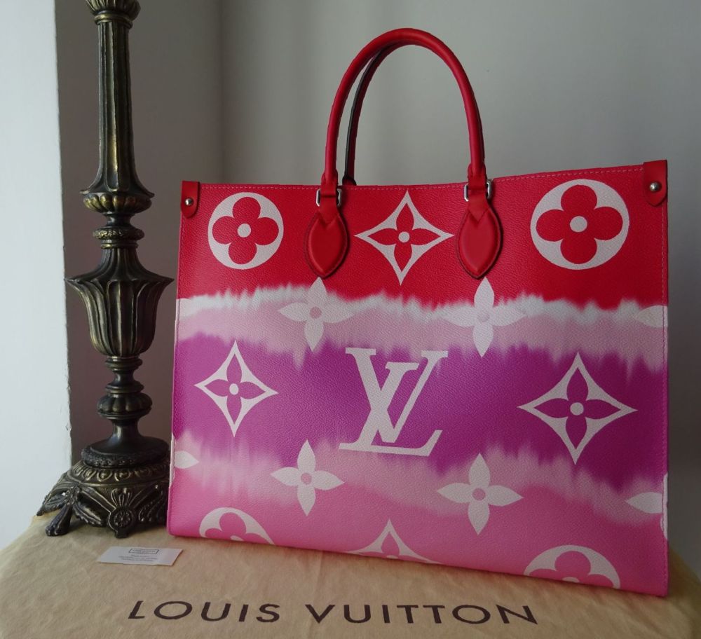 Louis Vuitton OntheGo GM in Rouge Escale Giant Monogram