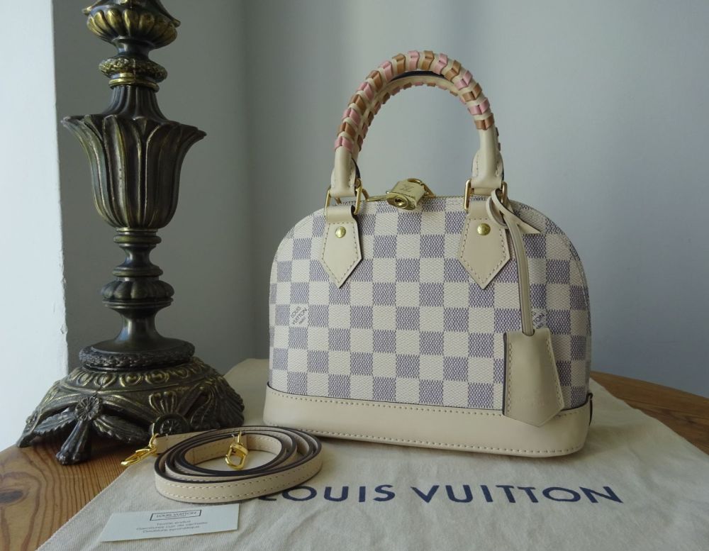 Louis Vuitton Limited Edition Braid Handle Alma BB in Damier Azur