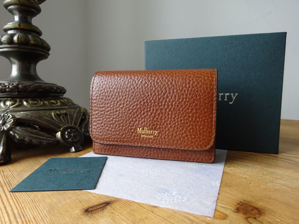Mulberry Multicards Card Holder Wallet in Oak Grain Vegetable Tanned Leather - SOLD