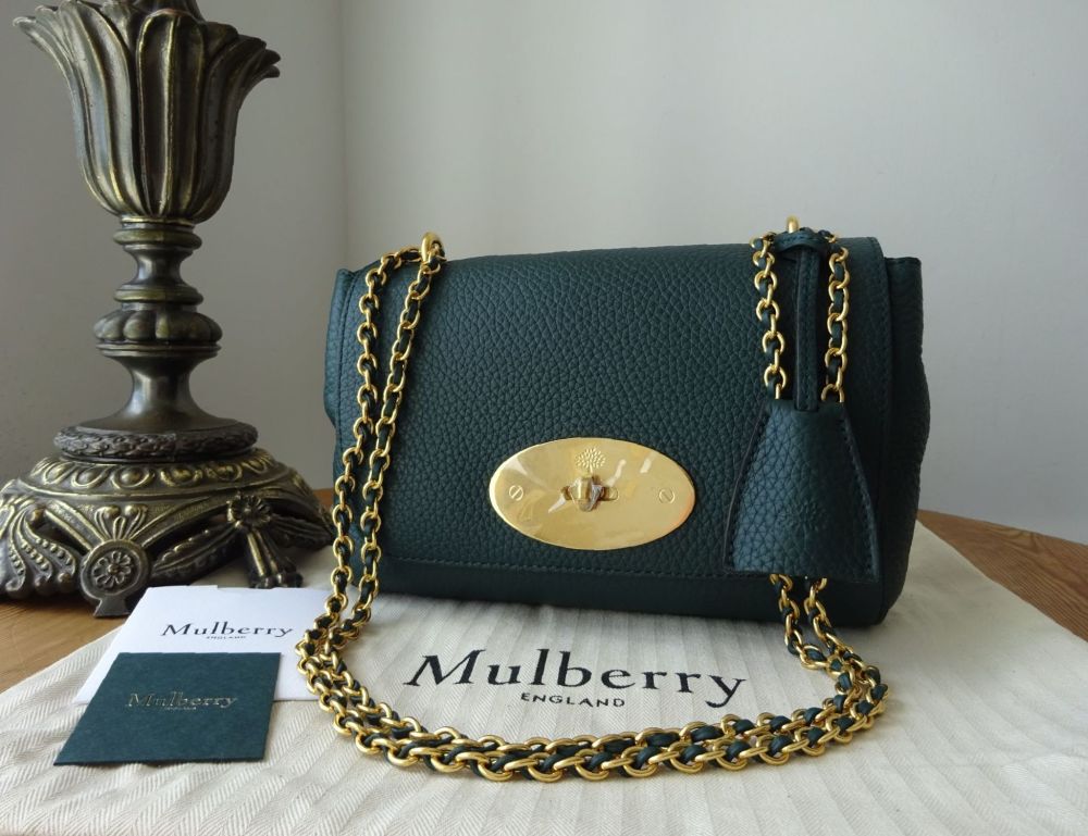 Mulberry Regular Lily in Mulberry Green Heavy Grain Leather - New