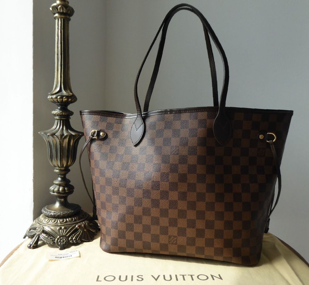 Louis Vuitton Neverfull MM in Damier Ebene Cerise without Zip