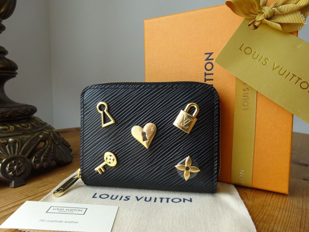Louis Vuitton Limited Edition Love Locks Zippy Coin Purse in Epi Noir - SOLD