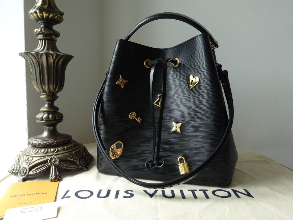 Louis Vuitton Limited Edition Love Locks NéoNoé in Epi Noir with Shiny Gold Hardware - SOLD