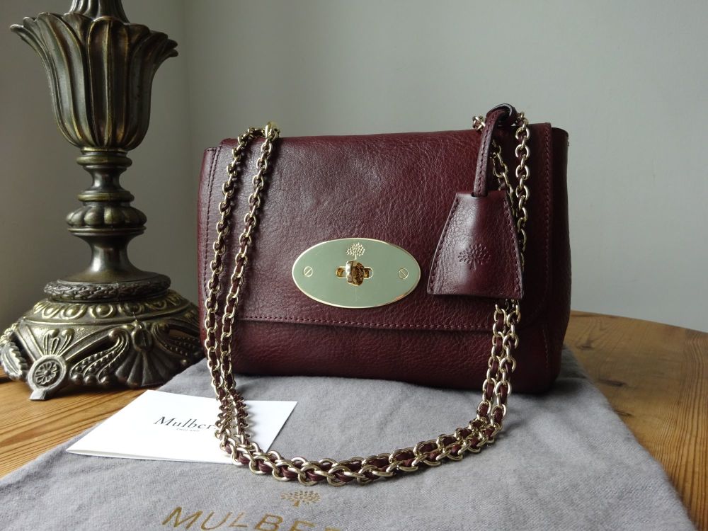 Mulberry Regular Lily in Oxblood Coloured Vegetable Tanned Leather with Shiny Gold Tone Hardware - SOLD