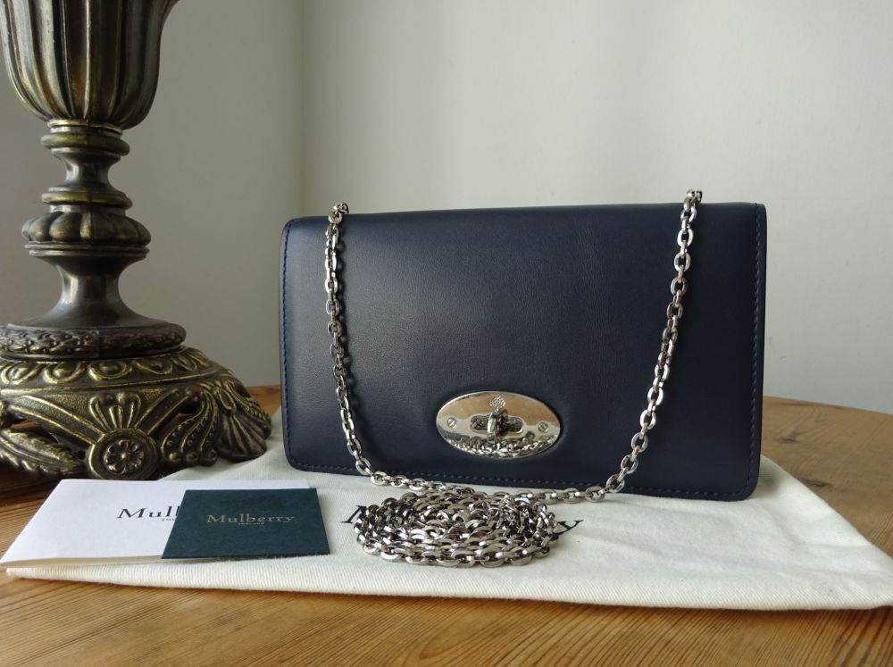 Mulberry Bayswater Shoulder Clutch Wallet in Midnight Blue Flat Calf - SOLD