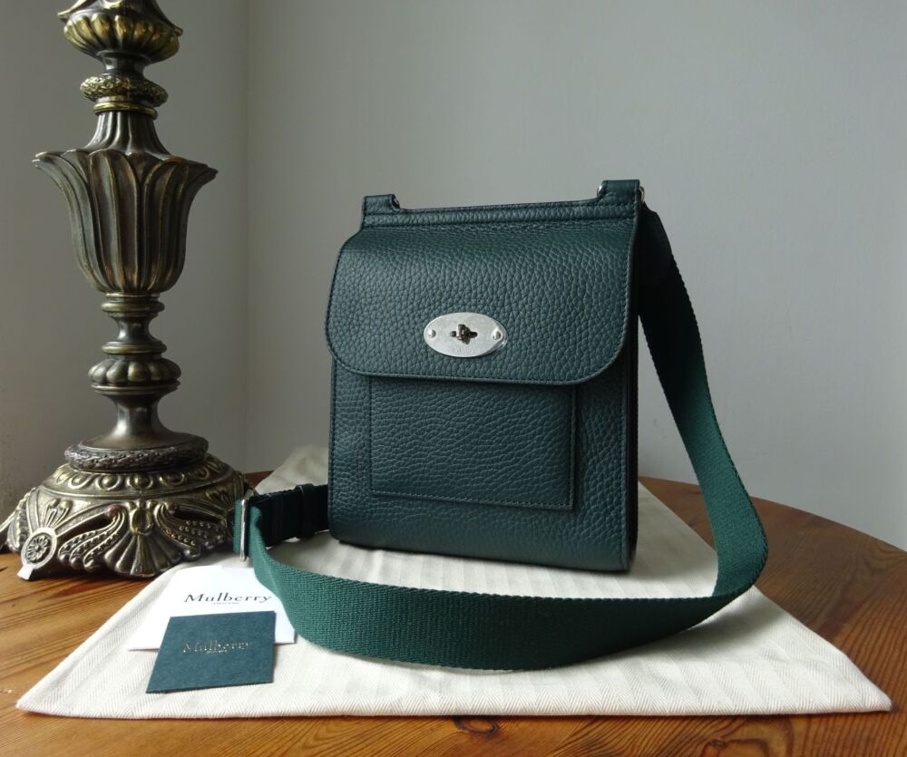 Mulberry Small Antony in Mulberry Green Heavy Grain  - New