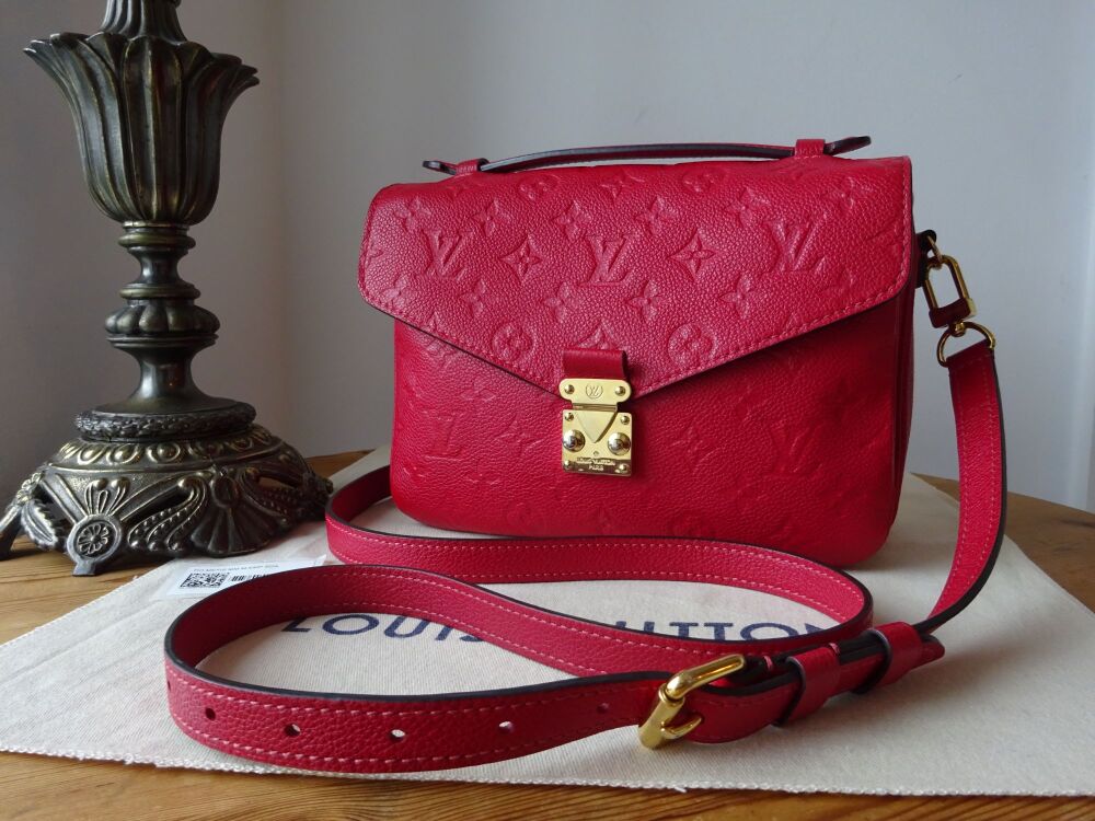 Louis Vuitton Pochette Metis - Lv Empreinte Crossbody Bag Red