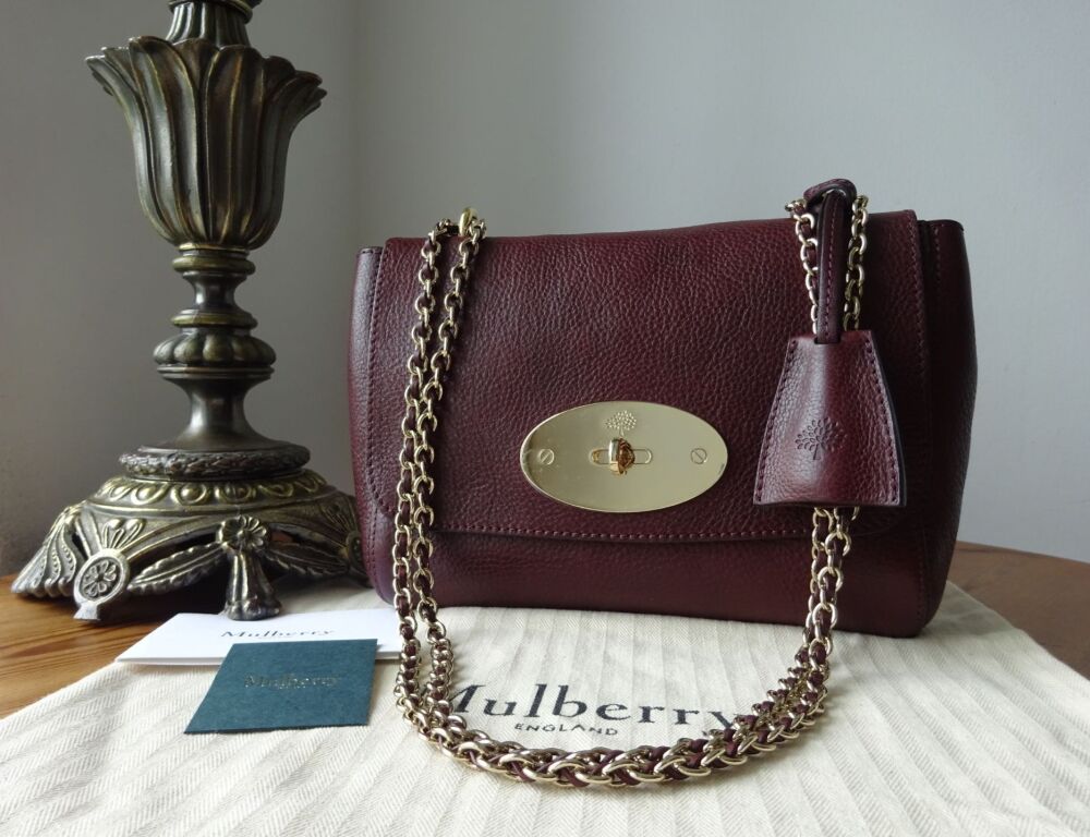 Mulberry Classic Lily in Oxblood Coloured Vegetable Tanned Leather with Shiny Gold Tone Hardware - SOLD