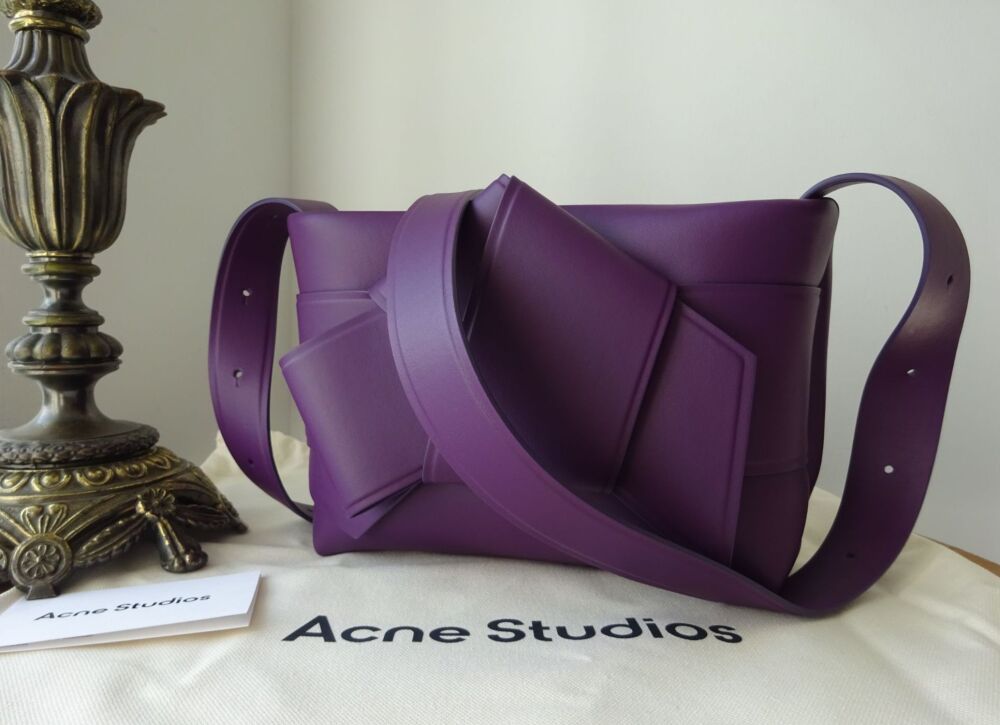 Acne Studios Musubi Shoulder Bag in Violet Purple New