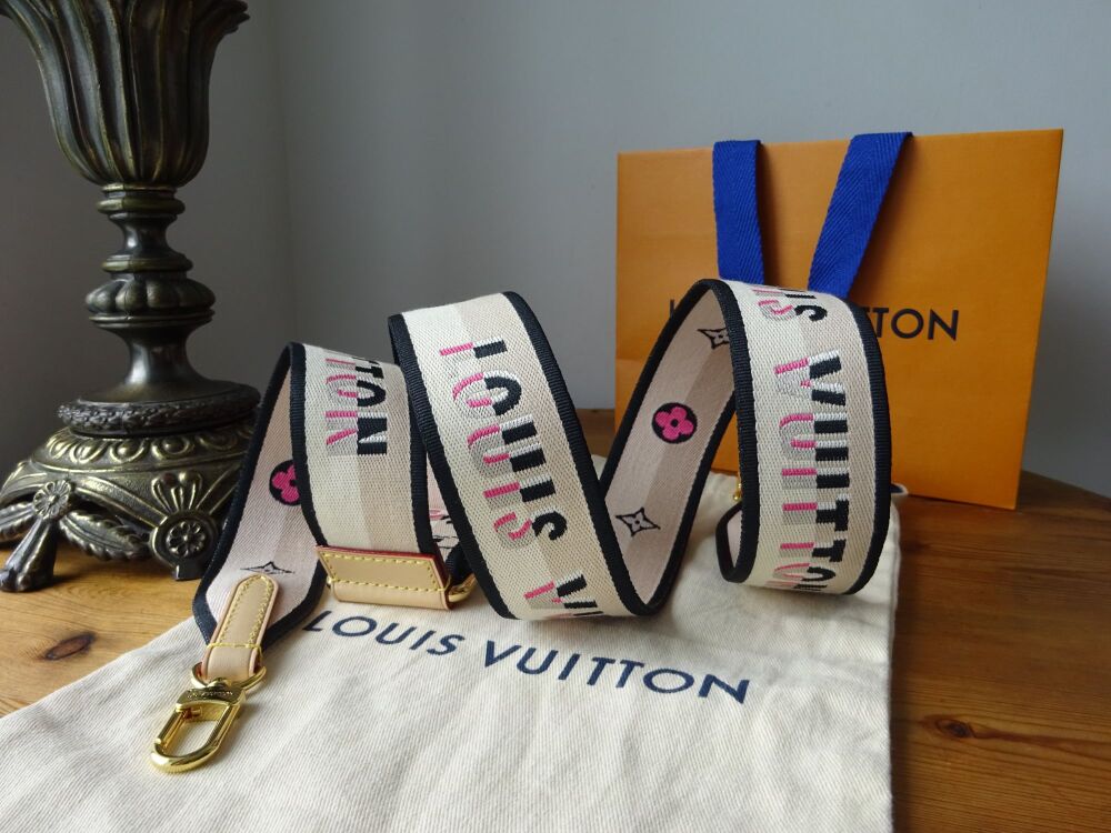 Louis Vuitton Logo Shoulder Strap Jacquard Wide Neutral 2154621